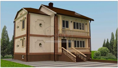 Front elevation of a private house in Baranovichi